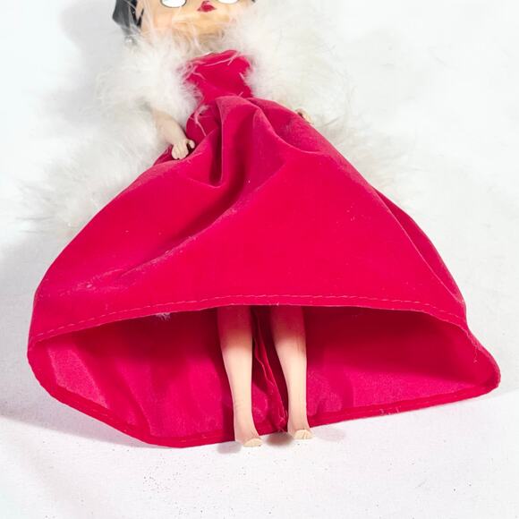 Vintage Betty Boop Fashion Doll Red Dress White Feathers Precious Kids 1998 - Picture 13 of 15